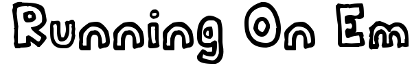 Running On Empty font preview